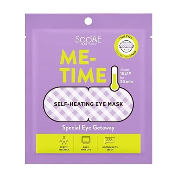 Soo'AE Me-Time Self-Heating Eye Mask - Lavender Scen - Picture 1 of 4